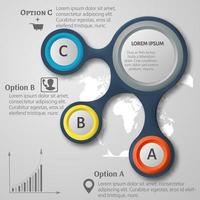 ilustración vectorial de elementos infográficos 3d abstractos vector