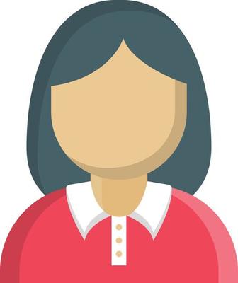 Premium Vector  Female avatar flat icon design vector illustration