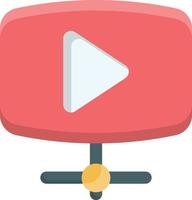 ilustración vectorial de youtube sobre un fondo. símbolos de primera calidad. icono plano de línea vectorial para concepto o diseño gráfico. vector