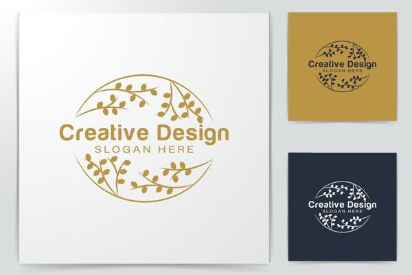 beauty ornament of grave. luxury and beauty designs logo Ideas. Inspiration logo design. Template Vector Illustration. Isolated On White Background