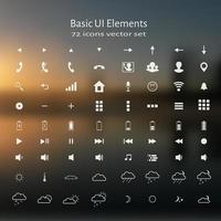 mobile UI  icon set vector