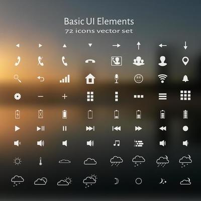 mobile UI  icon set