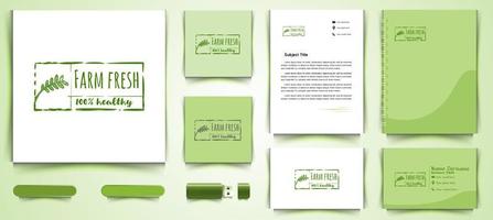 Farm fresh label Logo and business card branding template Designs Inspiration Isolated on White Background