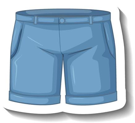 Cartoon denim shorts sticker