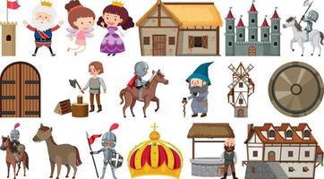 Set of fantasy cartoon characters vector