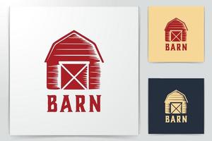 barn farm logo Ideas. Inspiration logo design. Template Vector Illustration. Isolated On White Background