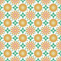 Seamless pattern of colorful floral vector