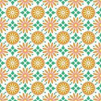 Seamless pattern of colorful floral vector