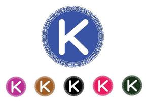 K letter logo and icon design template vector