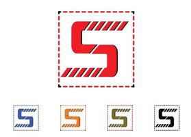 diseño de logotipo e icono de letra s vector