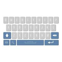 keyboard of smartphone, alphabet buttons vector