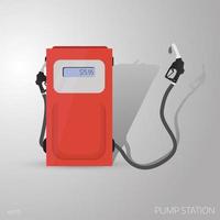 red petrol station. vector