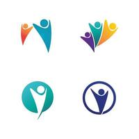 People logo, Team, Succes people work, Group and Community, Group Company and Business logo vector and design Care, Family icon Succes logo