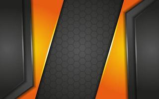 Modern Grey background overlap yellow with light lines effect vector