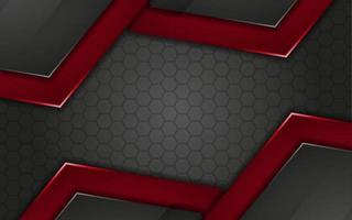 Modern Grey background overlap red with light lines effect vector