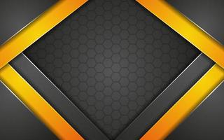 Modern Grey background overlap yellow with light lines effect vector