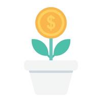 conceptos de planta de dinero vector