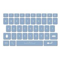 keyboard of smartphone, alphabet buttons vector