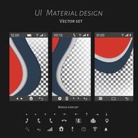 Abstract user interface templates of overlaps paper vector