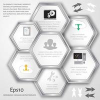 Vector circle hexagon infographic.