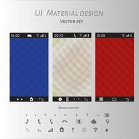 Abstract user interface templates of overlaps paper vector