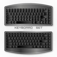 computer keyboard set vector