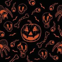 Halloween seamless pattern design cartoon vector image