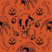 Happy halloween seamless pattern vector image