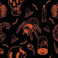 Halloween seamless pattern design cartoon vector image