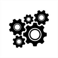 simple 5 gear icon for business mechanism and settings vector illustration