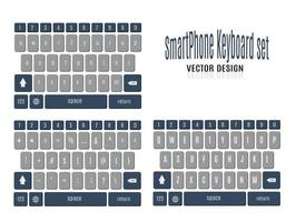 plantilla de teclado de teléfono inteligente vector