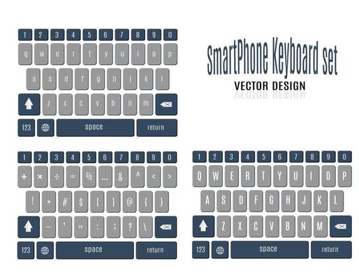 Smartphone keyboard template