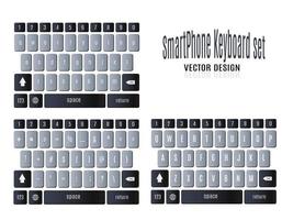 Smartphone keyboard template vector