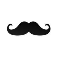 Strong man mustache flat style icon sign vector illustration isolated on white background. Symbol of the vintage dad or father web flat icon.