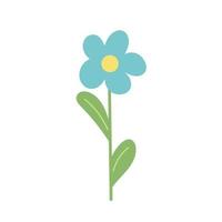 Spring flower growing. Simple vector illustration in cartoom style