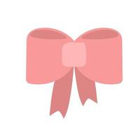 Red bow. Doodle vector illustration. Simple hand drawn icon on white