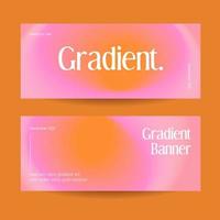 Horizontal web banner template retro gradients colorful abstract blurry vector