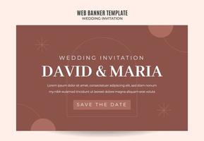 invitación de boda plantilla de banner web elegancia minimalista área de espacio borroso abstracto vector