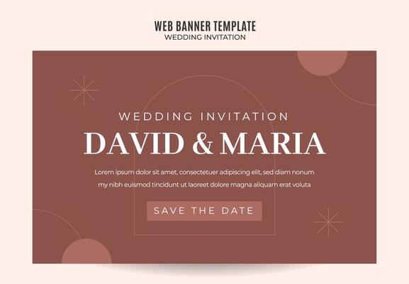 wedding invitation web banner template minimalist elegance abstract blurry space area