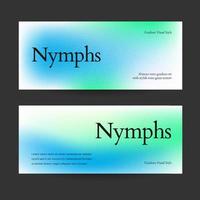 Horizontal web banner template retro gradients colorful abstract blurry vector