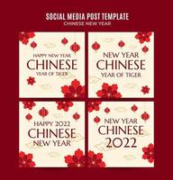 Square chinese new year 2022 web banner Instagram post template vector