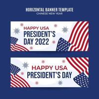 Happy Presidents day in United States. Federal holiday in America. Celebrated in February. Horizontal Poster, banner, space area and background vector