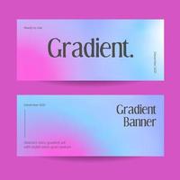 Horizontal web banner template retro gradients colorful abstract blurry vector