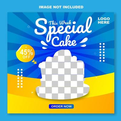 Social media template for product cake sale