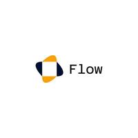 Abstract Flow simple logo design vector