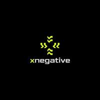 Yellow X Negative simple logo design vector