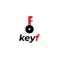 clave f inteligente diseño de logotipo simple vector
