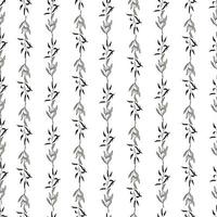 Leaves seamless floral pattern, hand drawn elements for design textile, wallpaper and craft vector