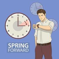 Spring Forward. Vector