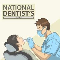 dia nacional del dentista vector